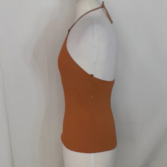 Donna Karan mustard orange blouse size small - Picture 4 of 7